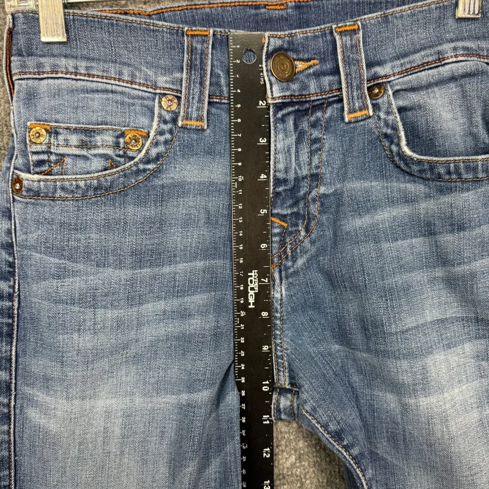 True Religion Jeans Mens 28 Blue Geno Relaxed Slim‎ Medium Wash Horseshoe 28x33